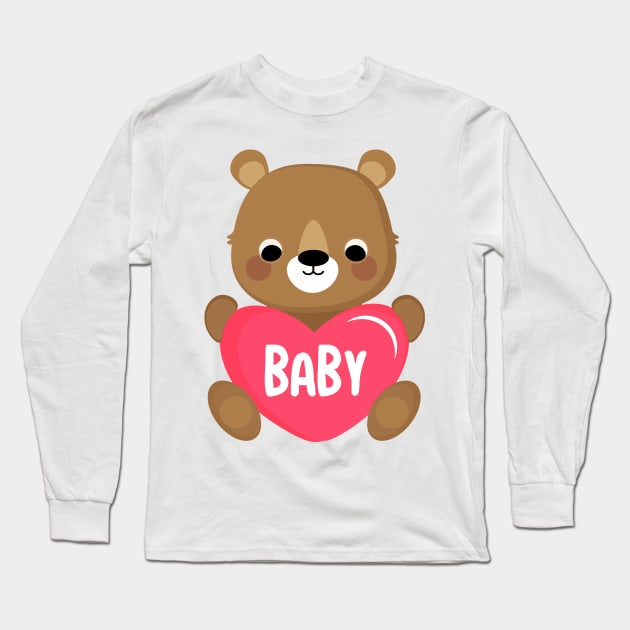 Bear Baby Long Sleeve T-Shirt by Wanda City